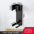 Large Black Wall-Mounted Aluminum Curling Iron Holder with Tidy Cord - Heat-Resistant Hair Straightener Storage Rack for Diameter ≥ 36mm