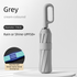 Grey Heavy Duty Fully Automatic Carabiner Umbrella with Integrated Hook Handle (Diameter 116CM) - Ultra Windproof and UV Protective Sun & Rain Umbrella