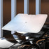 125x69CM Foldable Car Windshield Sun Shade Umbrella with Retractable Handle & Storage Case - Titanium Silver Heat Insulator, V-Neck Mirror Compatibility, Butterfly Edge Extension