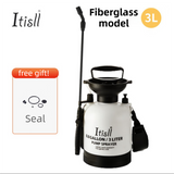 3L Professional Shoulder-Strap Pressure Sprayer with Fiberglass Wand  - Multi-Purpose Manual Pump Mister for Garden & Car Wash