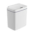White Intelligent Dual-Sensor Trash Can (Hand-Wave & Knee-Bend) - Slim-Fit Touchless Battery-Powered Bin for Bathroom & Kitchen