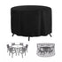 Heavy Duty Oxford Outdoor Round Table Cover (185 x 110 CM) - Waterproof, Anti-UV & Dustproof Garden Dining Set Cover
