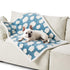 75 x 100 CM Waterproof Soft Sherpa Fleece Pet Blanket (Blue Sky & Clouds) - Reversible Thickened Furniture Protector for Dogs & Cats