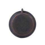 Coffee Handmade Crazy Horse Leather Retractable Tape Measure Keychain Dual Sided Scale 150cm/60" Mini Pocket Ruler for Sewing & Body Measuring