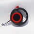Black-red Heavy Duty Retractable Dog Leash with Ergonomic Wide Handle - Automatic Tangle-Free Extending Lead for Large and Medium Dogs - Carbon Fiber Texture