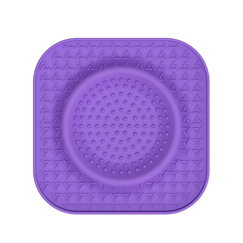 S Purple 2-Pack Premium Silicone Pet Lick Mat - Slow Feeder for Dogs and Cats with Powerful Suction Base - Anxiety Relief and Boredom Buster for Grooming and Bathing