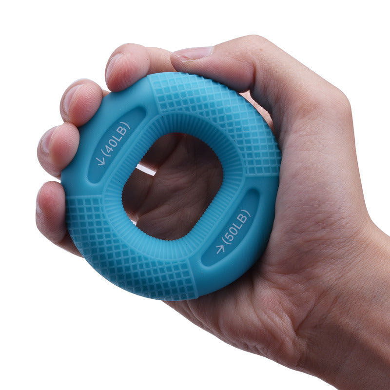 Blue 40/50LB 2-Pack Silicone Hand Grip Strengthener Rings - Dual-Resistance Finger Exerciser and Forearm Trainer for Muscle Recovery and Carpal Tunnel Prevention