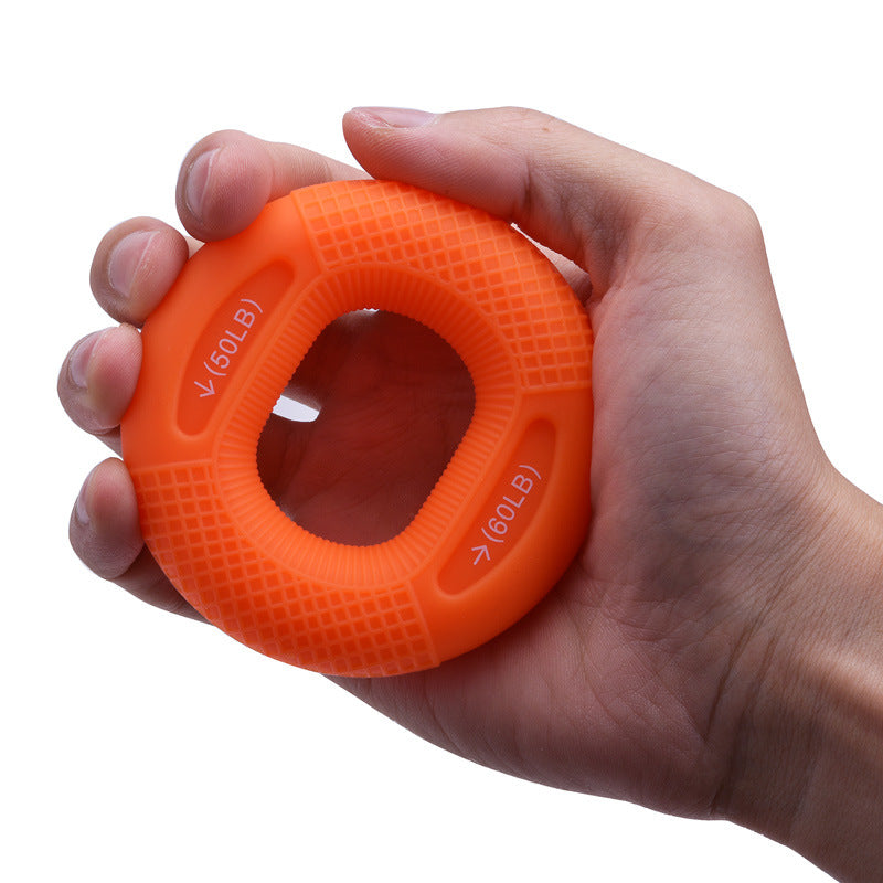 Orange 50/60LB 2-Pack Silicone Hand Grip Strengthener Rings - Dual-Resistance Finger Exerciser and Forearm Trainer for Muscle Recovery and Carpal Tunnel Prevention