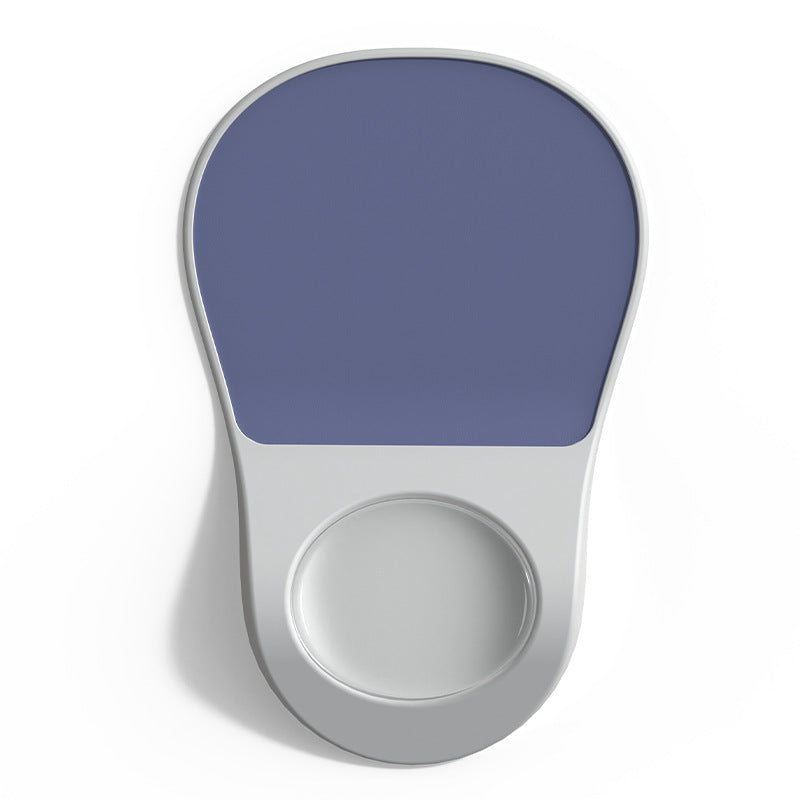 Blue Ergonomic Mouse Pad with Wrist Rest Support Soft Silicone Concave Groove Design 32.5cm Non-Slip Mat for Home Office & Gaming