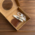 Coffee Ultra-Portable Mini Precision Scissors Set - Compact 7cm Craft Snips with Safety Cap, Leather Sheath, and Keychain Hook for Travel and DIY