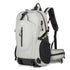 Grey Professional Large Capacity Hiking Backpack - Waterproof Lightweight Outdoor Trekking Rucksack with Hydration Port and Emergency Safety Whistle