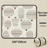 Hot-air Balloon Flight Extra Large 200x200cm Waterproof Picnic Mat - Portable Thickened Oxford Cloth Outdoor Camping Blanket for Beach, Parks and Family Outings