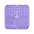 2PCS Purple 20 x 20 cm Silicone Pet Lick Mat | Multi-Zone Slow Feeder Pad with Suction Cups | Anxiety Relief Dog & Cat Bowl