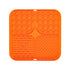 2PCS Orange 20 x 20 cm Silicone Pet Lick Mat | Multi-Zone Slow Feeder Pad with Suction Cups | Anxiety Relief Dog & Cat Bowl