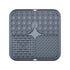 2PCS Grey 20 x 20 cm Silicone Pet Lick Mat | Multi-Zone Slow Feeder Pad with Suction Cups | Anxiety Relief Dog & Cat Bowl