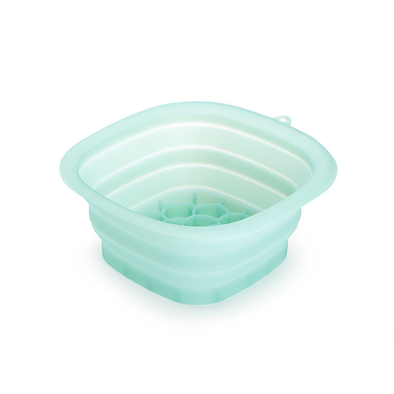 Green Collapsible Silicone Face Ice Basin | Portable Cold Therapy and Beauty Tool | Multi-Use Facial Spa