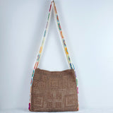 Coffee Chic Bohemian Hollow Knit Tote Bag | Large Capacity Crossbody Shoulder Bag | Versatile Casual Holiday Style