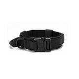 XL Black Heavy Duty Tactical Dog Collar | Military Grade Nylon with Zinc Alloy Quick-Release Buckle | Padded Training Collar for Medium to Large Breeds