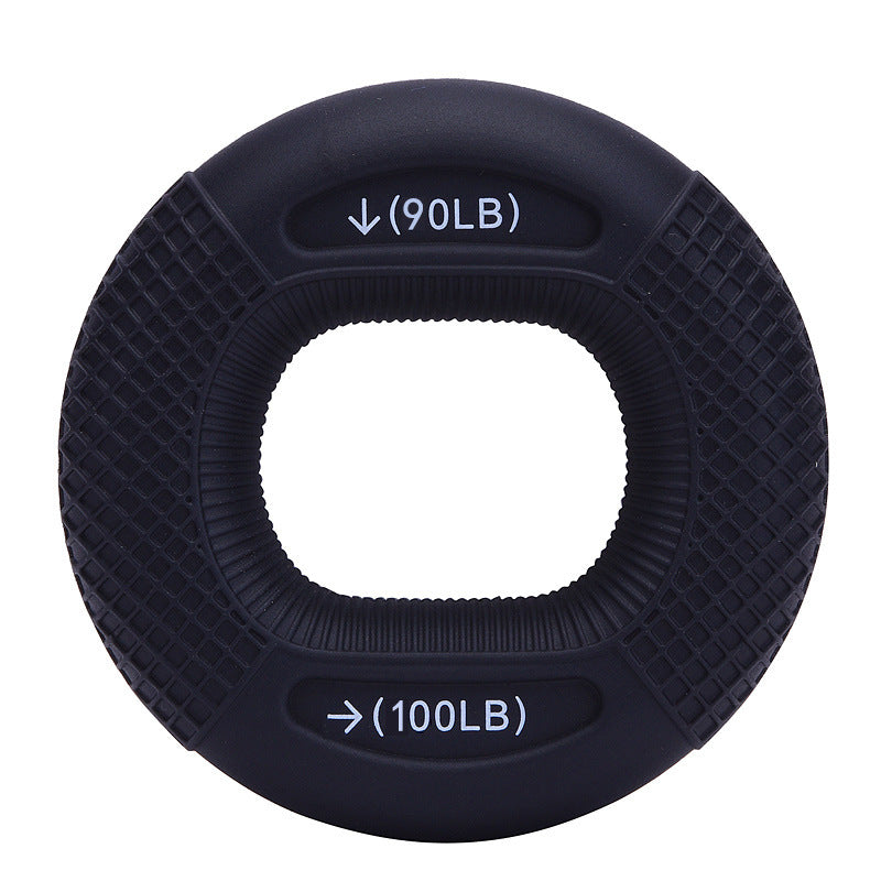 Black 90/100LB 2-Pack Silicone Hand Grip Strengthener Rings - Dual-Resistance Finger Exerciser and Forearm Trainer for Muscle Recovery and Carpal Tunnel Prevention