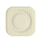 L Beige 2-Pack Premium Silicone Pet Lick Mat - Slow Feeder for Dogs and Cats with Powerful Suction Base - Anxiety Relief and Boredom Buster for Grooming and Bathing