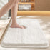 White 50*80cm Luxury 3.5cm Shag Bath Mat | Silver Ion Antibacterial Technology | Quick Dry Non-Slip TPR Bathroom Rug