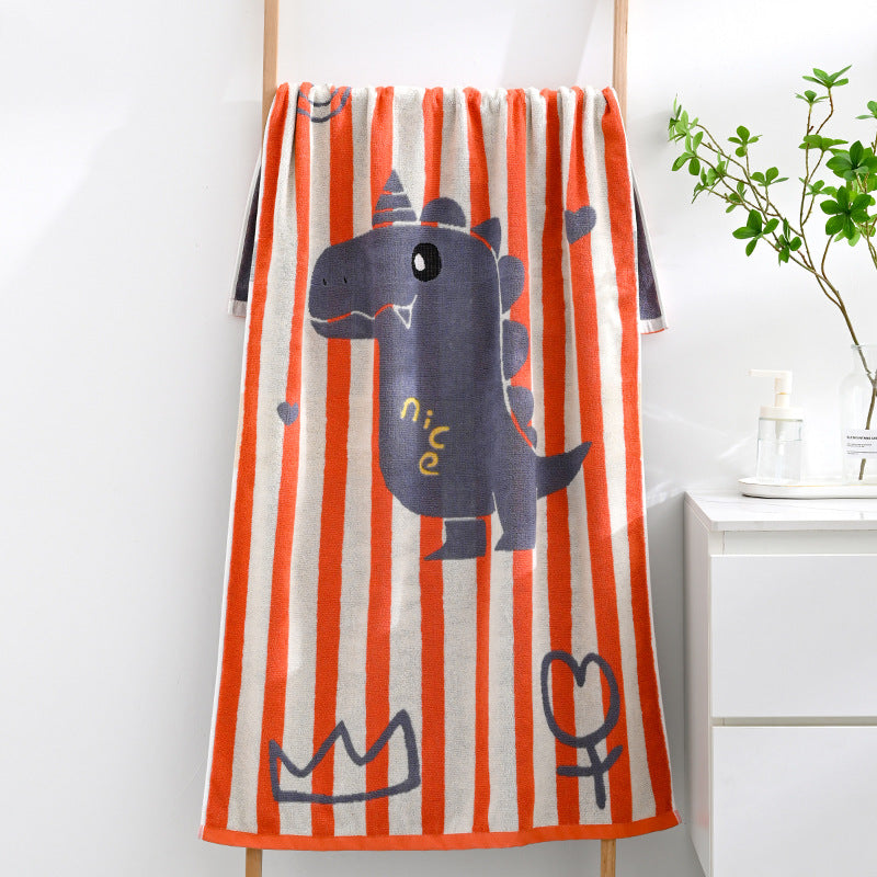 Orange Balloon Deluxe Extra Large Pure Cotton Beach & Bath Towel | Highly Absorbent, Thick 70 x 140 cm | Fun Cartoon Design
