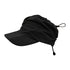 Black Outdoor Quick Dry Sun Hat - Foldable Visor Cap - UV Protection - 55-58cm