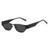 Black Frame Black Sheet Retro Cat-Eye Metal Sunglasses for Women - UV Protection Stylish Streetwear Shades