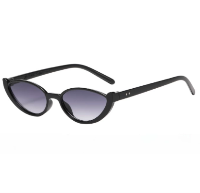 Black Frame With Grey Flakes 2PCS Fashionable Cat-Eye Sunglasses for Women - Retro INS Style UV Protection Shades