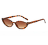 Tortoiseshell-rimmed Tea-stained Lenses 2PCS Fashionable Cat-Eye Sunglasses for Women - Retro INS Style UV Protection Shades