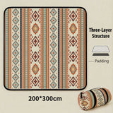 Brunei Darussalam Extra Large 200x200cm Waterproof Picnic Mat - Portable Thickened Oxford Cloth Outdoor Camping Blanket for Beach, Parks and Family Outings