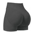 XXL Grey High-Elastic Hip Yoga Shorts - Seamless Mid-Intensity Pilates Workout Shorts