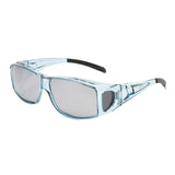 Lightblue-grey 2PCS Men's Polarized Fitover Sunglasses | Wrap-Around Driving Glasses | Wear Over Prescription Eyewear | Dust and Wind Protection