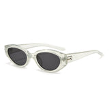 Light Shallow Tea Full Grey Retro Oval Sunglasses for Women | Face-Slimming High-End Design | Ultra-Light UV Protection 3-Piece Set