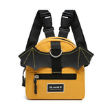 Yellow Adorable Bat-Wing Pet Backpack for Dogs | Self-Wearing Snack Pouch | Adjustable Harness Bag with Leash Attachment