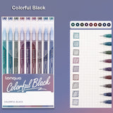 Colorful Black 9PCS/SetGel Pen Set - Vibrant Multi-Color Writing Instruments for Creativity