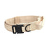 XL Khaki Tactical Dog Collar - Heavy Duty Nylon Pet Collar for Medium & Large Dogs, Adjustable (3.8cm Width)