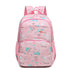 Pink Premium Large Capacity Cute Cartoon Student Backpack | Multi-Layered Casual School Bag | Ergonomic Travel Daypack for Kids 46cm