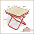 Red Premium 2-Piece Portable Folding Stool Set | Lightweight Compact Camping Chairs | Durable Outdoor Seats for Fishing, Picnics, and Hiking