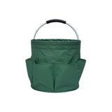 Green 17L Collapsible Handheld Storage Bucket | Multi-Pocket Portable Camping & Picnic Basket | Durable Waterproof Organizer for Beach, Bath and Shopping