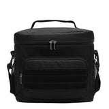 Black Tactical Insulated Camouflage Lunch Bag | Large Capacity Waterproof Oxford Cooler | Portable Thermal Meal Prep Tote for Work and Outdoor