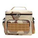 Desert Camouflage Tactical Insulated Camouflage Lunch Bag | Large Capacity Waterproof Oxford Cooler | Portable Thermal Meal Prep Tote for Work and Outdoor