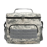 Black-white and Grey Camouflage Tactical Insulated Camouflage Lunch Bag | Large Capacity Waterproof Oxford Cooler | Portable Thermal Meal Prep Tote for Work and Outdoor