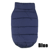 S Navy Blue Premium Fleece-Lined Pet Winter Vest | Thickened Padded Dog and Cat Coat | Warm Windproof Outdoor Jacket