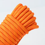 Orange 10mm Double Hook Climbing Rope Set - 20m Durable Outdoor Safety Rescue Cord