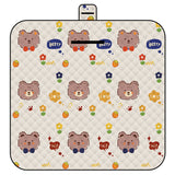 Cute Bow Tie Bear Thick Waterproof Foldable Picnic Mat - 150x200cm for Camping & Beach