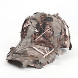 Brown 3D Leaf Camouflage Baseball Cap – American-Style Outdoor Tactical Hat for Hunting, Camping & Survival