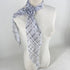 2 Pcs Light Grey Plaid Pattern Rose Flower Thin Scarf – Elegant and Versatile Neck Wrap for Women
