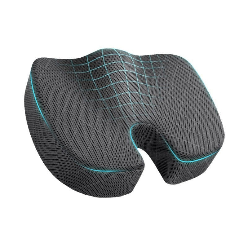 Dark Grey Memory Foam Seat Cushion – Ergonomic Support for Office, Car, Wheelchair, and Home Use