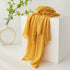 Yellow Cotton and linen scarves - Elegant, solid-color, lightweight shawls, soft and comfortable, suitable for pairing with various outfits.